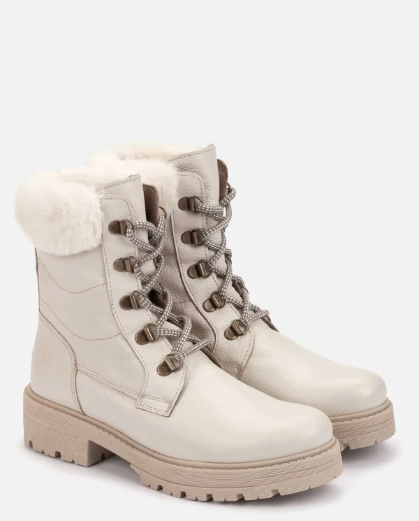Yokono Flat Ankle Boot BERNA-001 Beige New