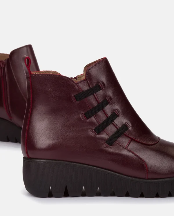 Yokono Flat Bootie ATENAS-033 Burgundy Flash Sale
