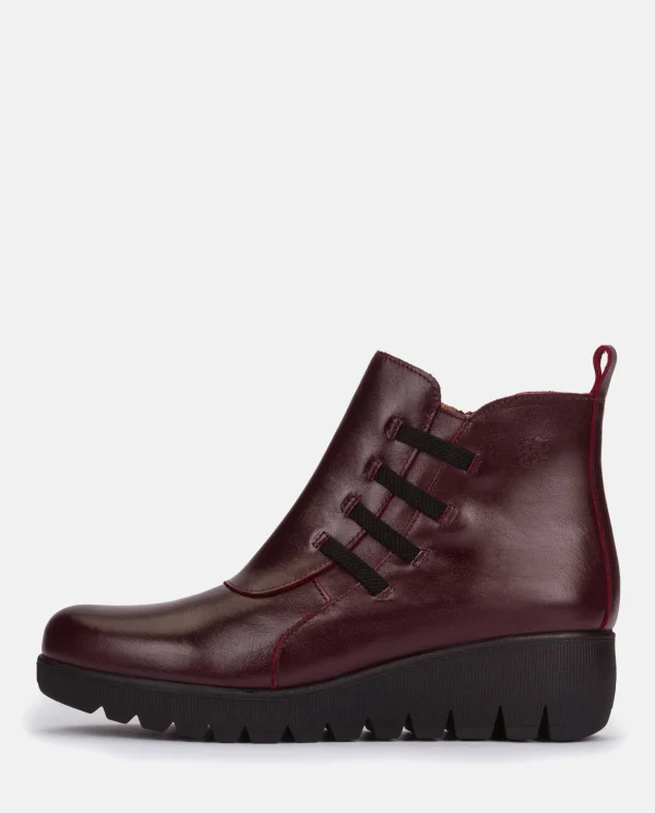 Yokono Flat Bootie ATENAS-033 Burgundy Flash Sale