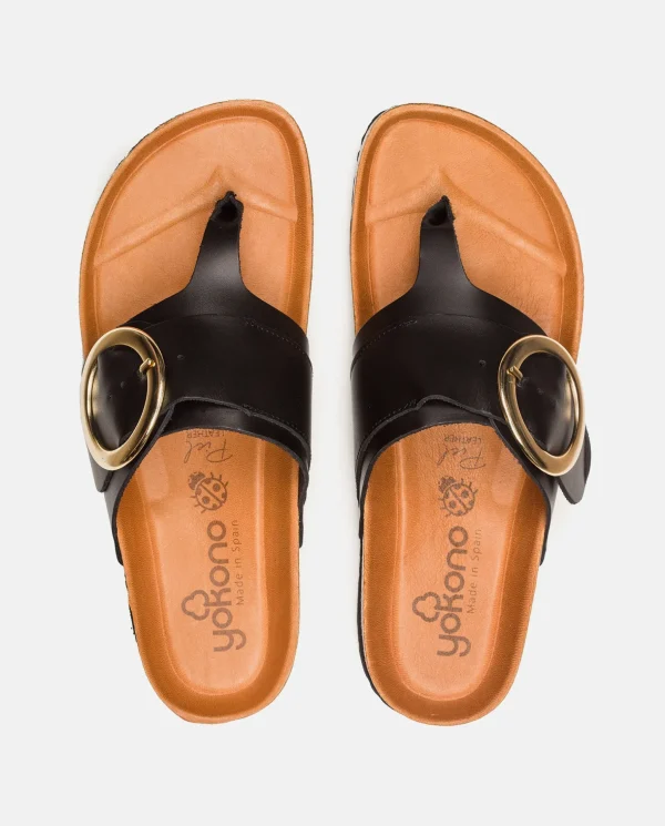 Yokono Flat Sandal GRANADA-704 Black Cheap
