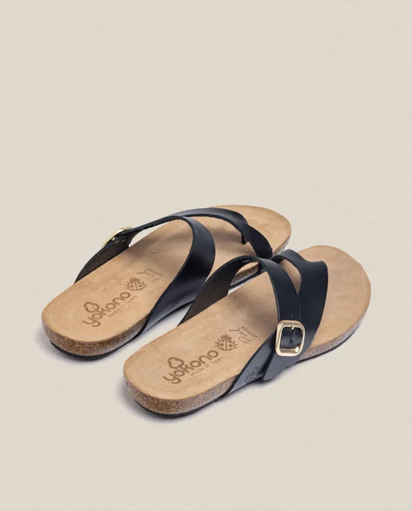 Yokono Flat Sandal Ibiza 013 Black Cheap