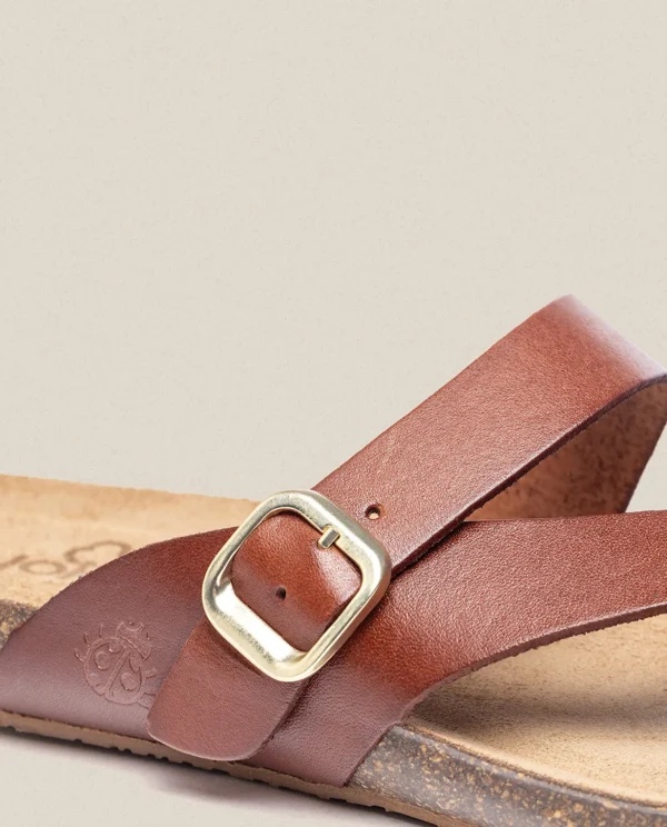 Yokono Flat Sandal Ibiza 013 Brown Cheap