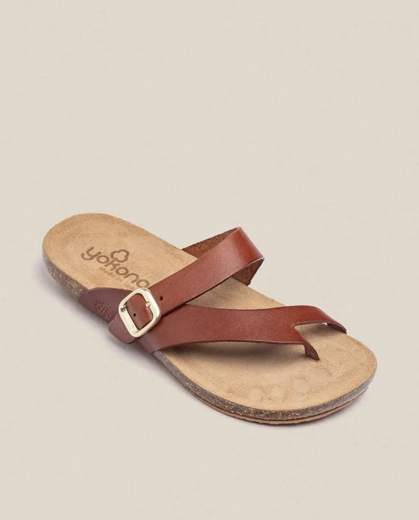 Yokono Flat Sandal Ibiza 013 Brown Cheap