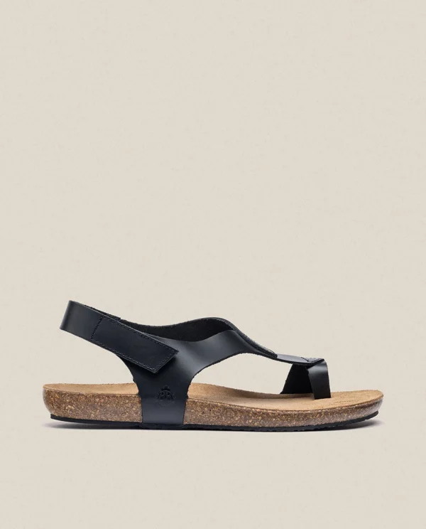 Yokono Flat Sandal IBIZA-174 Black Cheap