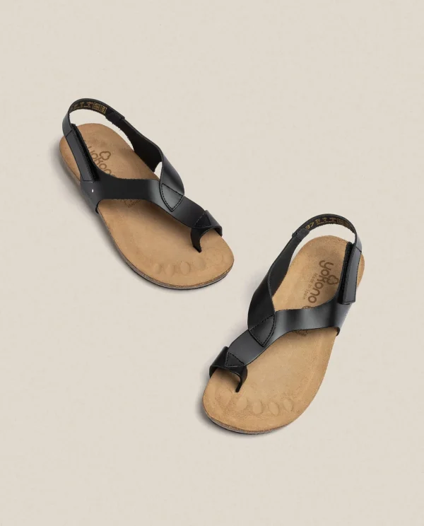 Yokono Flat Sandal IBIZA-174 Black Cheap