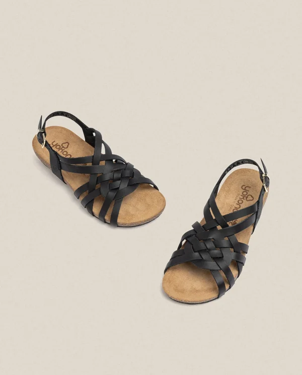 Yokono Flat Sandal IBIZA-175 Black Hot