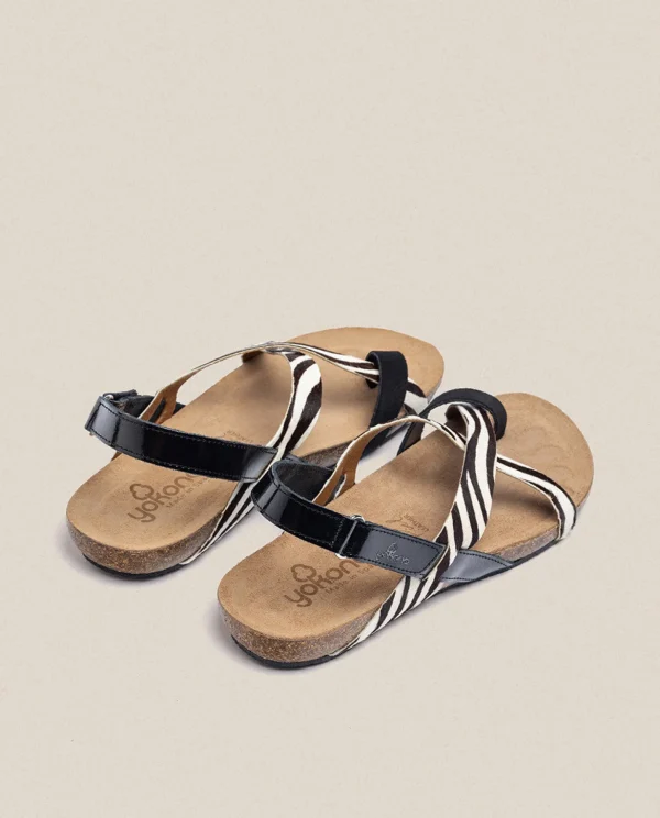 Yokono Flat Sandal IBIZA-718 Black Best Sale