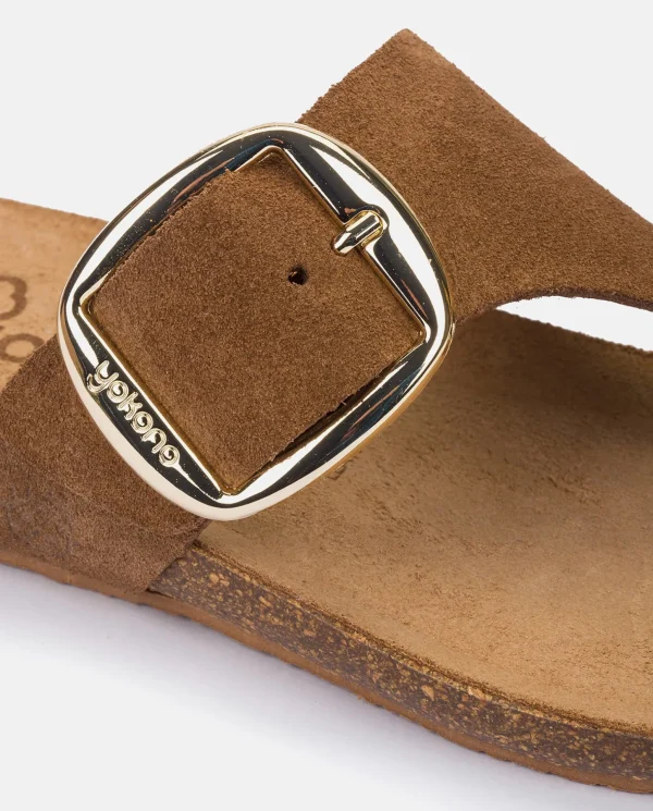 Yokono Flat Sandal IBIZA-205 Brown Sale
