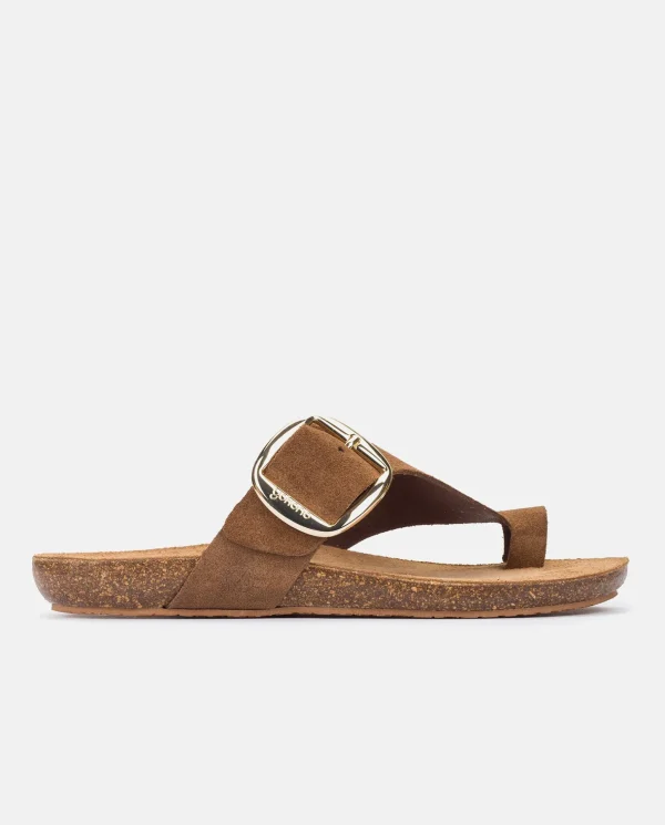 Yokono Flat Sandal IBIZA-205 Brown Sale