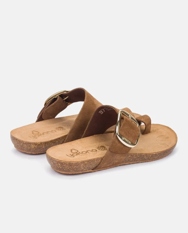 Yokono Flat Sandal IBIZA-205 Brown Sale