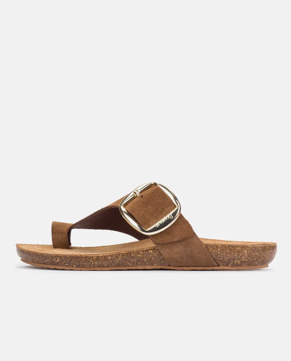 Yokono Flat Sandal IBIZA-205 Brown Sale