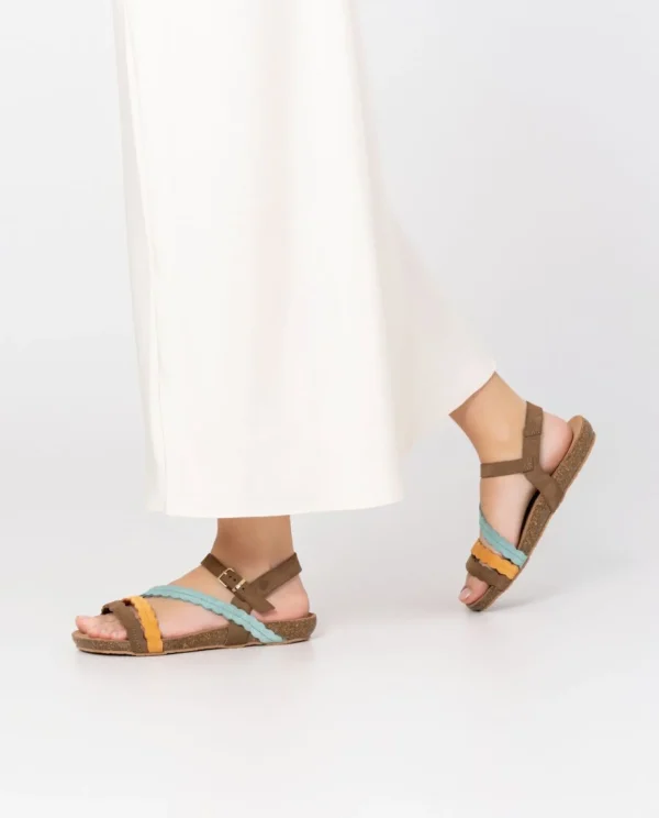 Yokono Flat Sandal IBIZA-176 Orange Cheap
