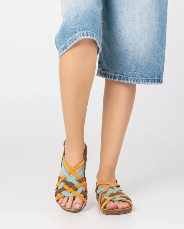 Yokono Flat Sandal IBIZA-175 Orange Cheap