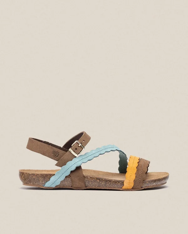 Yokono Flat Sandal IBIZA-176 Orange Cheap