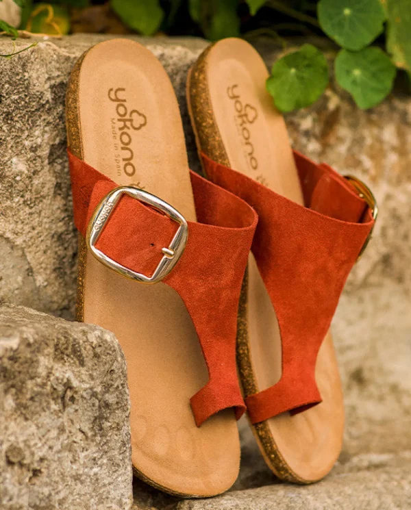 Yokono Flat Sandal IBIZA-205 Orange Outlet