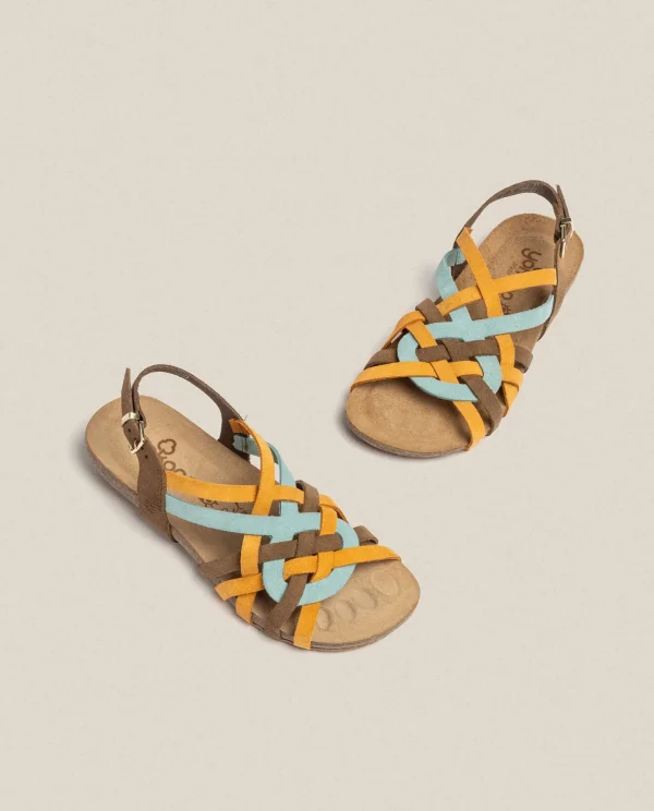 Yokono Flat Sandal IBIZA-175 Orange Cheap