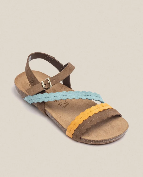 Yokono Flat Sandal IBIZA-176 Orange Cheap