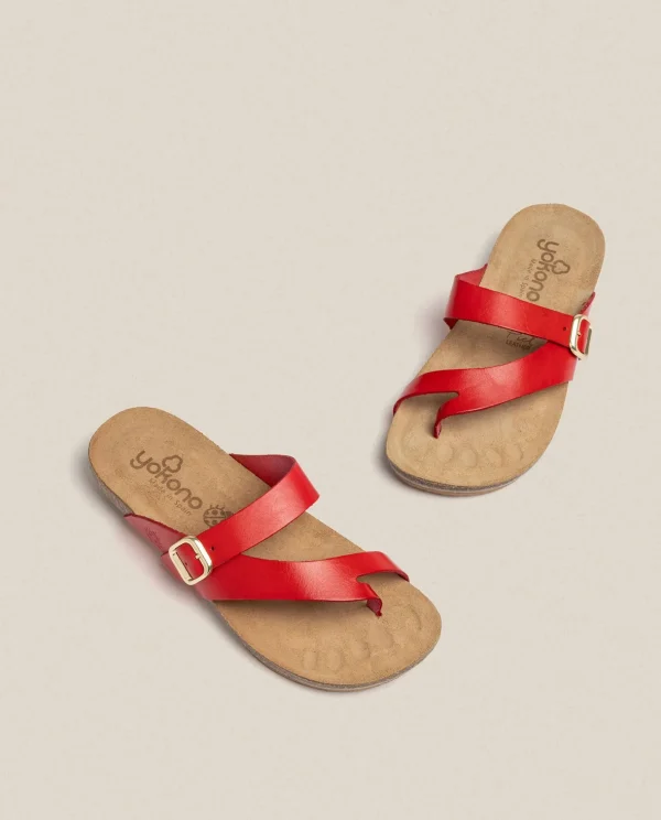 Yokono Flat Sandal IBIZA-013 Red Shop