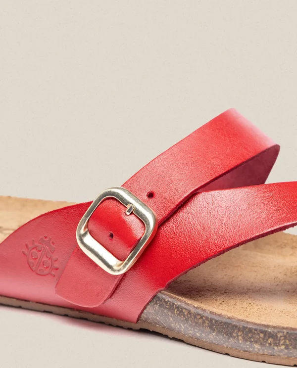 Yokono Flat Sandal IBIZA-013 Red Shop