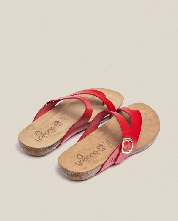 Yokono Flat Sandal IBIZA-013 Red Shop