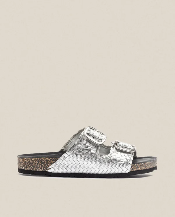 Yokono Flat Sandal Jerba 143 Silver Best