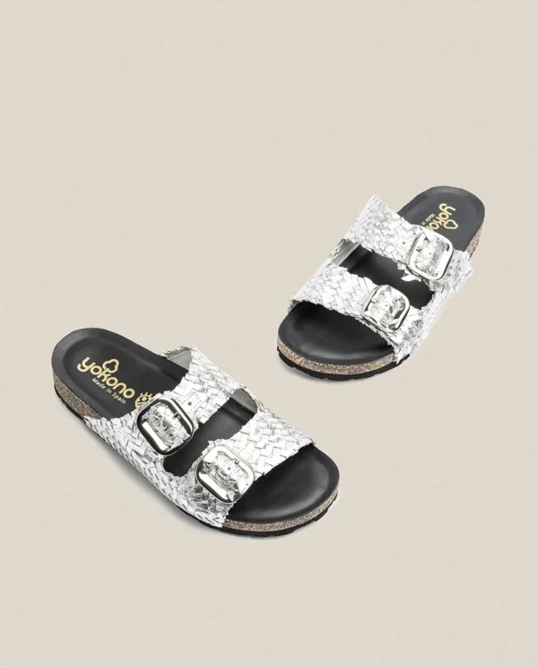 Yokono Flat Sandal Jerba 143 Silver Best