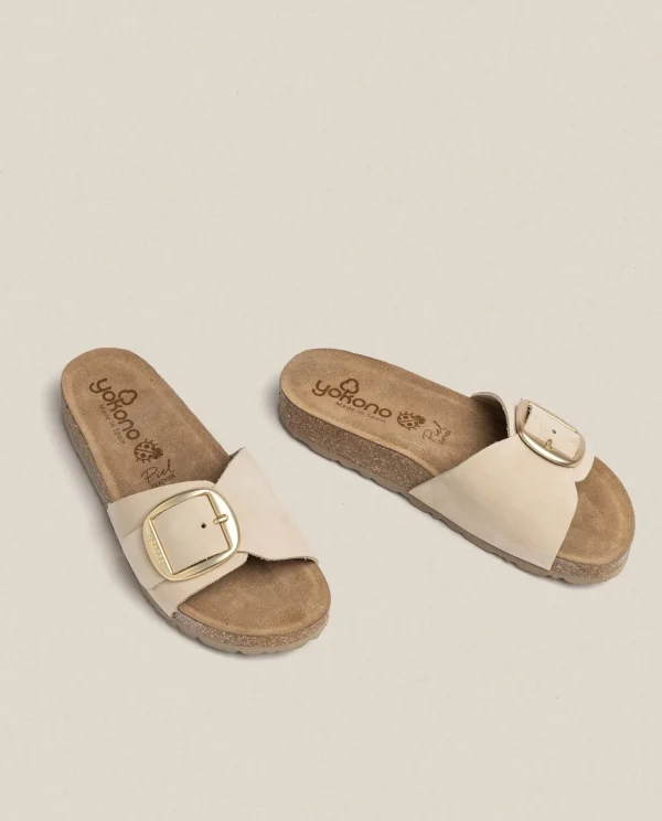 Yokono Flat Sandal JERBA-114 Beige Shop