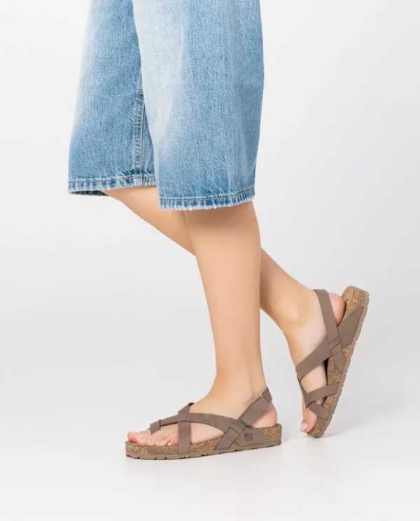 Yokono Flat Sandal JERBA-718 Brown Clearance