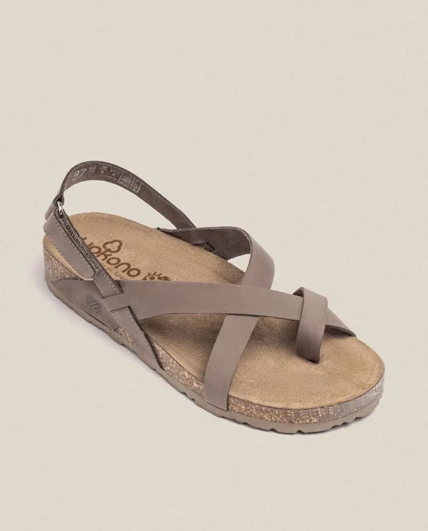Yokono Flat Sandal JERBA-718 Brown Clearance
