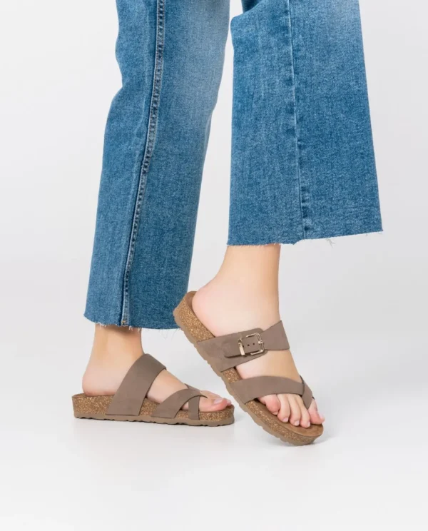 Yokono Flat Sandal JERBA-091 Brown Outlet