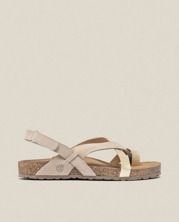 Yokono Flat Sandal JERBA-718 Gold Sale