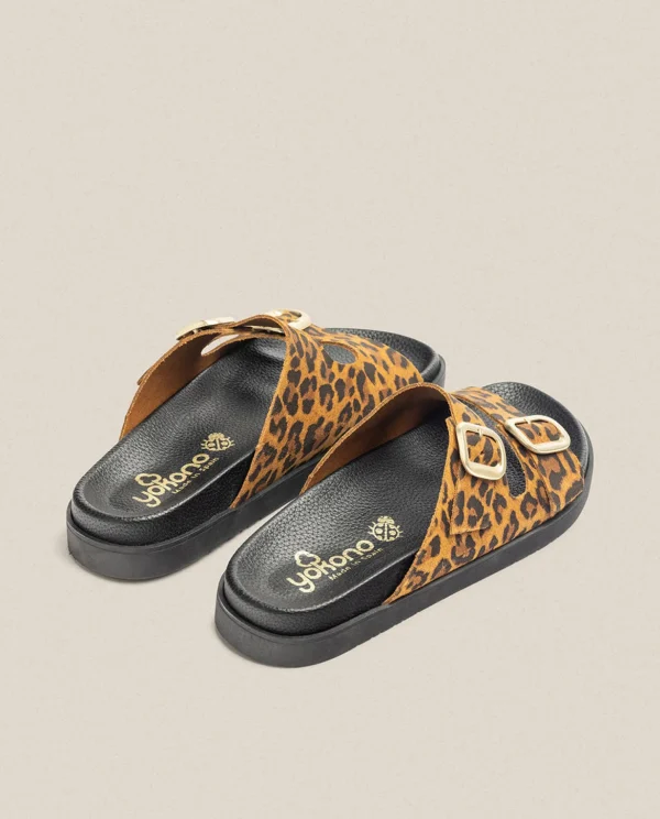 Yokono Flat Sandal MORENA-004 Leopard Online