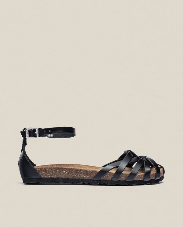 Yokono Flat Sandal VILLA-011 Black Cheap