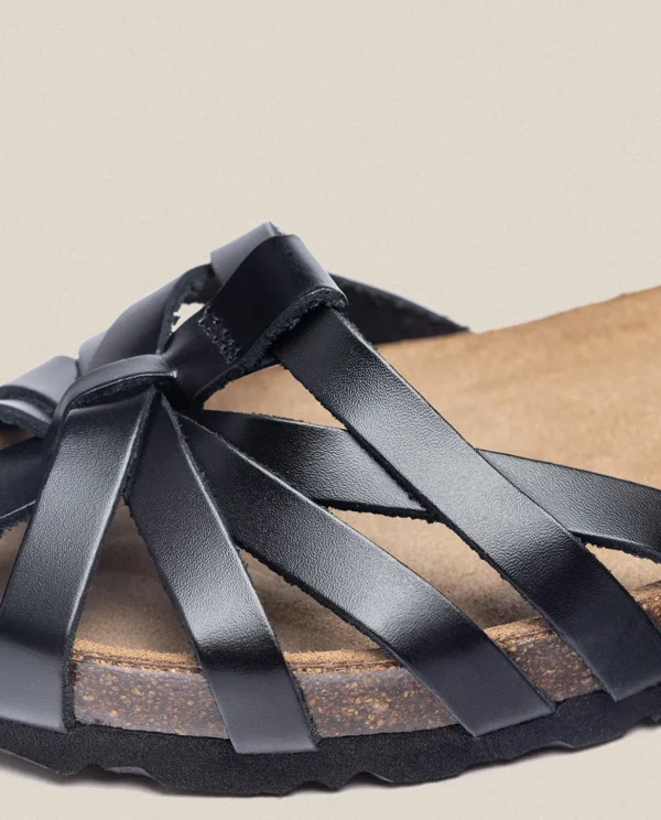 Yokono Flat Sandal VILLA-011 Black Cheap
