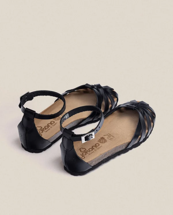 Yokono Flat Sandal VILLA-011 Black Cheap