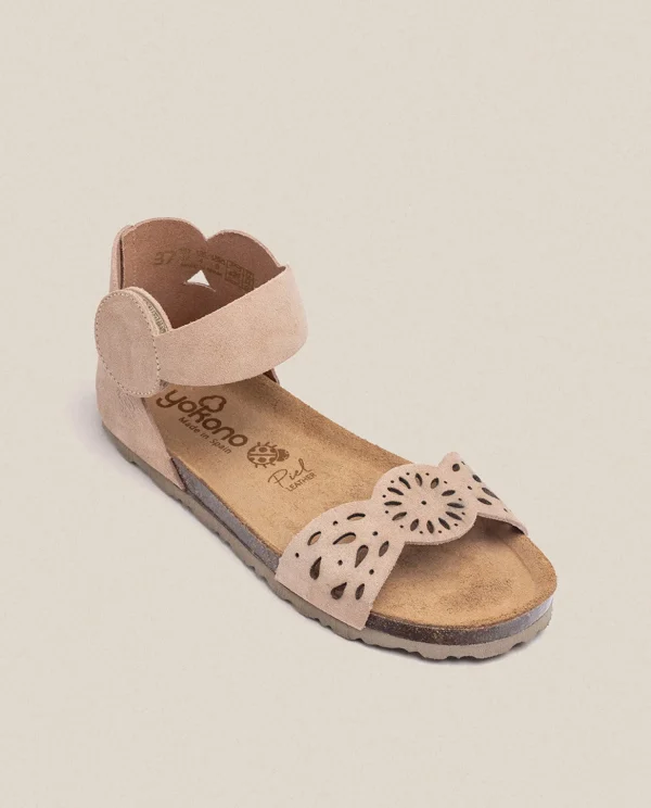 Yokono Flat Sandal VILLA-086 Brown Cheap