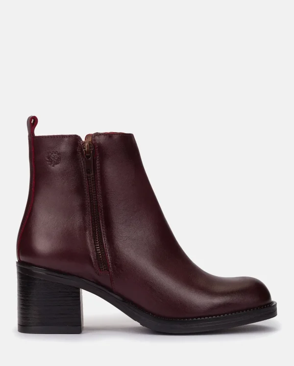 Yokono Heeled Ankle Boot LANDAS-002 Burgundy Fashion