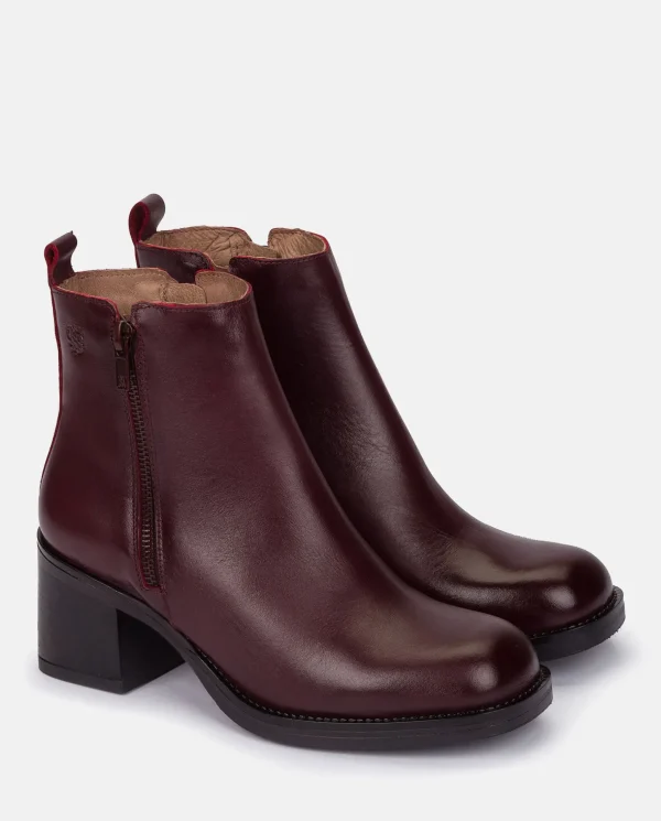 Yokono Heeled Ankle Boot LANDAS-002 Burgundy Fashion