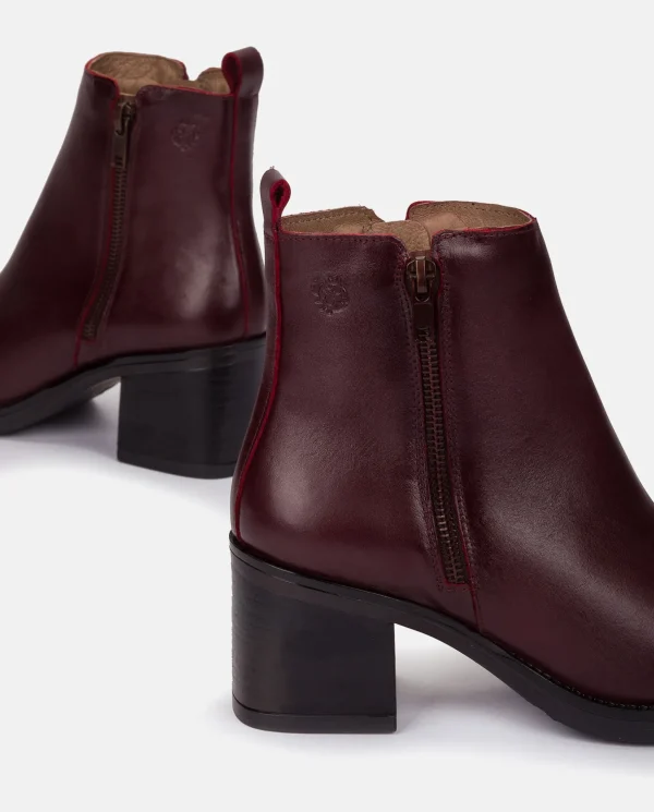 Yokono Heeled Ankle Boot LANDAS-002 Burgundy Fashion