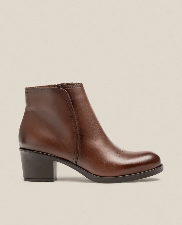 Yokono Heeled Ankle Boot LILLE-016 Brown Flash Sale
