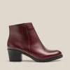 Yokono Heeled Ankle Boot LILLE-016 Burgundy Clearance