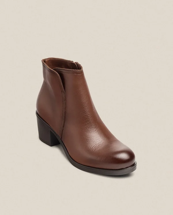 Yokono Heeled Ankle Boot LILLE-016 Brown Flash Sale
