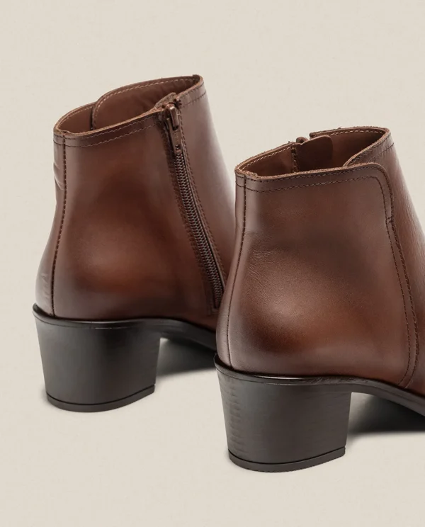 Yokono Heeled Ankle Boot LILLE-016 Brown Flash Sale