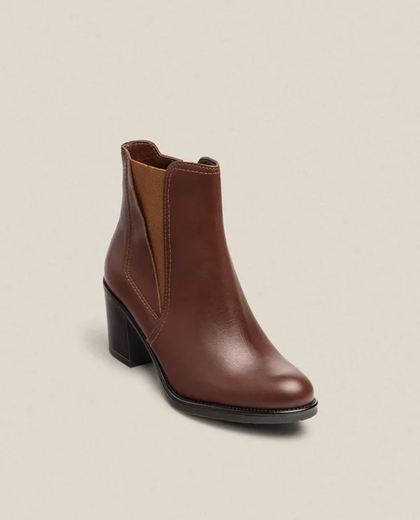 Yokono Heeled Ankle Boot ORNE-002 Brown Shop