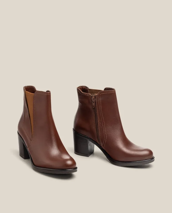 Yokono Heeled Ankle Boot ORNE-002 Brown Shop