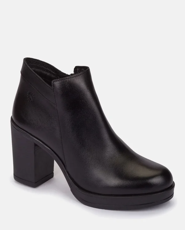 Yokono Heeled Ankle Boot PILSEN-004 Black Clearance