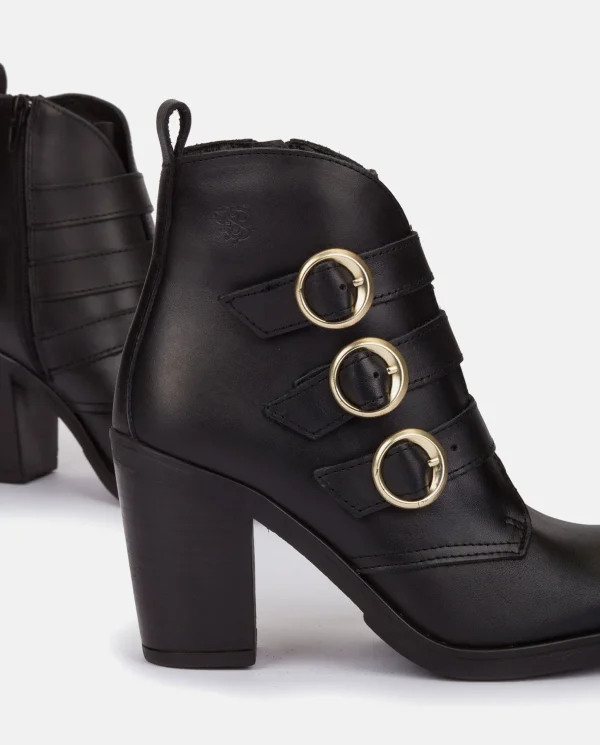 Yokono Heeled Ankle Boot TOURS-005 Black Shop