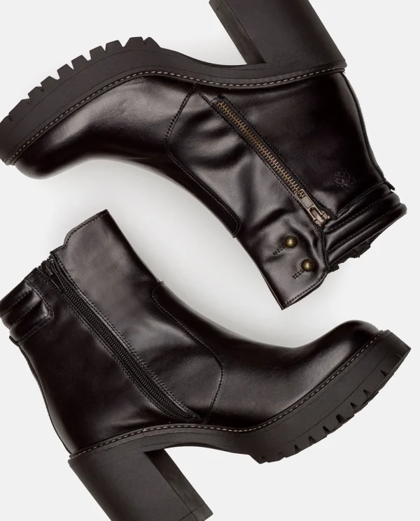 Yokono Heeled Ankle Boot TUNA-002 Black Cheap