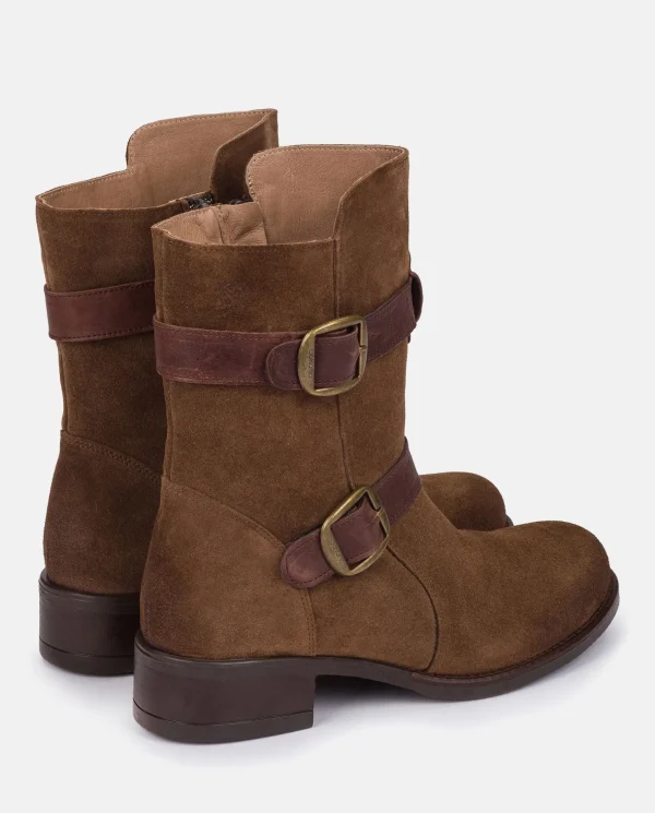 Yokono Heeled Booty MONS-003 Brown New