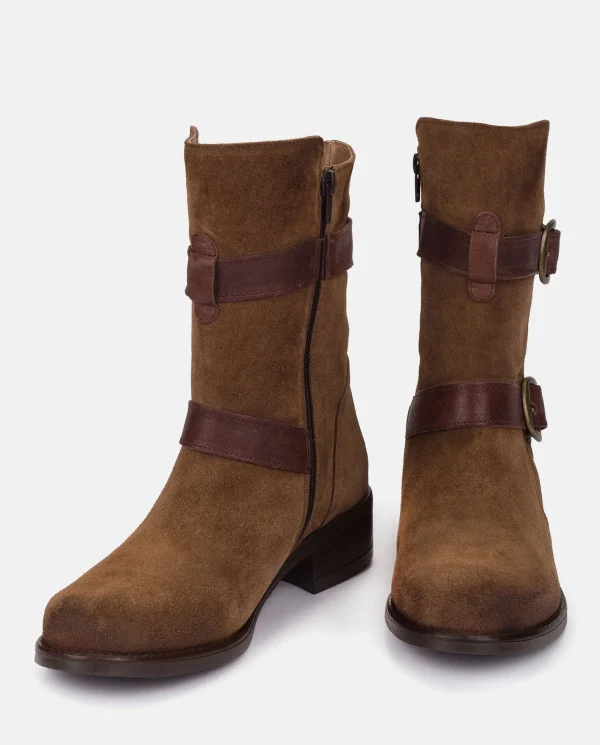 Yokono Heeled Booty MONS-003 Brown New